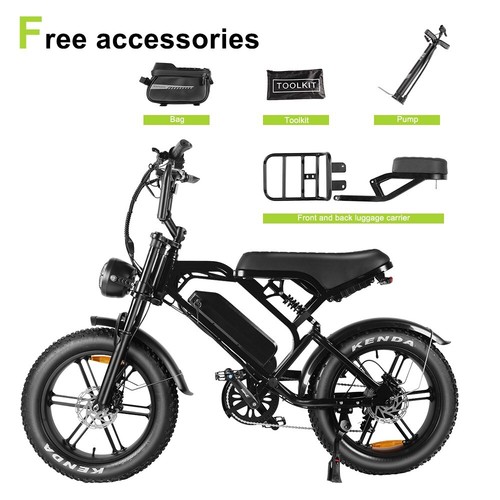 Zyloyty Fat tire Australia warehouse V20 pro Ebike,electric bike/with rear seat - Picture 3 of 14