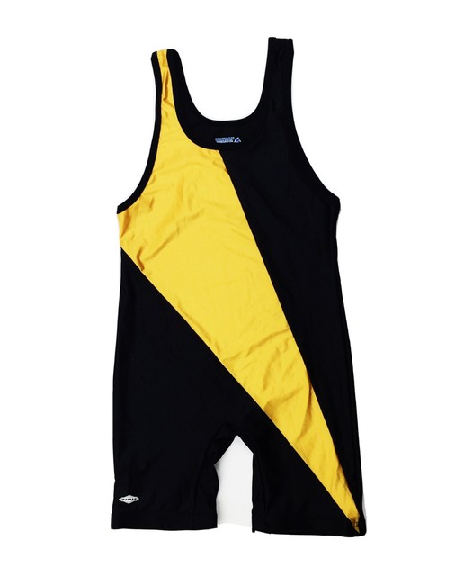 Matman Wrestling CO. Performance Wrestling Singlet Men's XL Black Gold