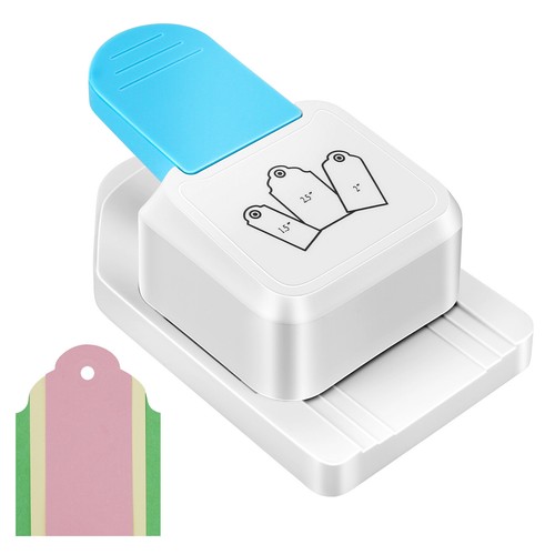 3 in1 Craft Tag Punch Paper Craft Tag Punch 1.5in 2in 2.5in Small Hole XX - Picture 7 of 11