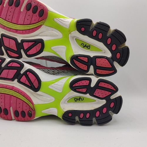 Ryka womens 7.5 Revive Silver Pink White Running Shoes - Picture 9 of 12