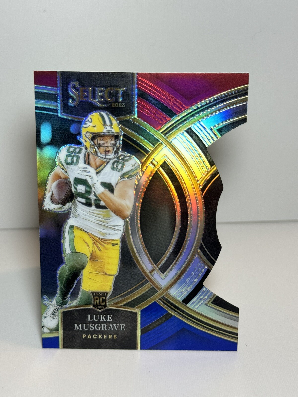 2023 Panini Select #166 Luke Musgrave Premier Level Red Blue Die-Cut RC Rookie