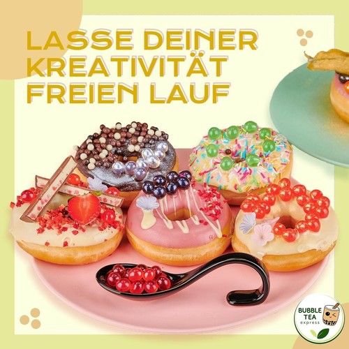 Bubble Tea, Popping Boba Peach 490 g, Boba Perlen, Topping, Pfirsich, Vegan - Bild 4 von 6