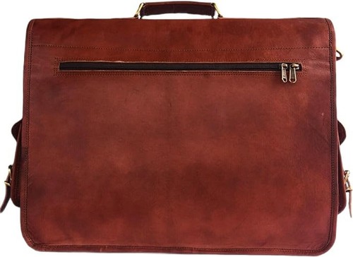 18" By 14" Leather messenger bag laptop bag computer shoulder bag for men wome - Picture 5 of 6