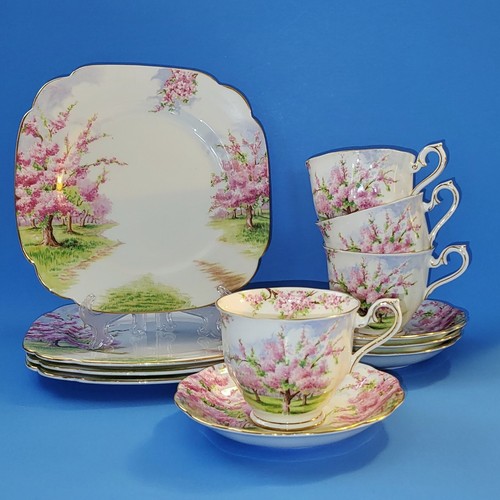 Royal Albert Blossom Time Bone China England 4 Teacups Saucers & Dessert Plates - Picture 22 of 23