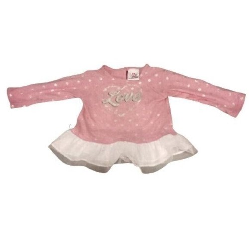 Kleinkind Mädchen 2-teiliges Set junge Herzen Top Leggings Herzen rosa & grau Outfit - Bild 5 von 7