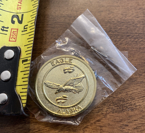 Alaska Frontier Mint Big Dipper Gold Tone Coin Token Souvenir Eagle C10a - Picture 7 of 7