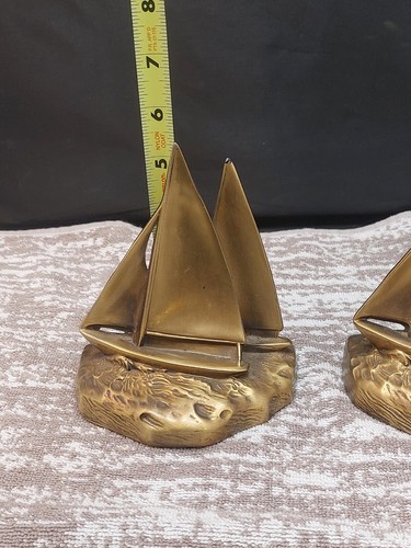 De colección PM Velero de Latón Océano Barco Náutico Sujetalibros Velero  - Imagen 9 de 11
