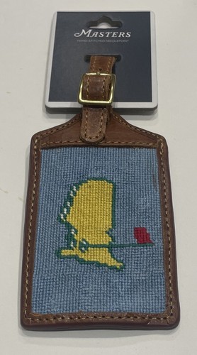 2024 Masters Golf Luggage Tag Smathers & Branson Hand Stitched Needlepoint ANGC - Afbeelding 1 van 4