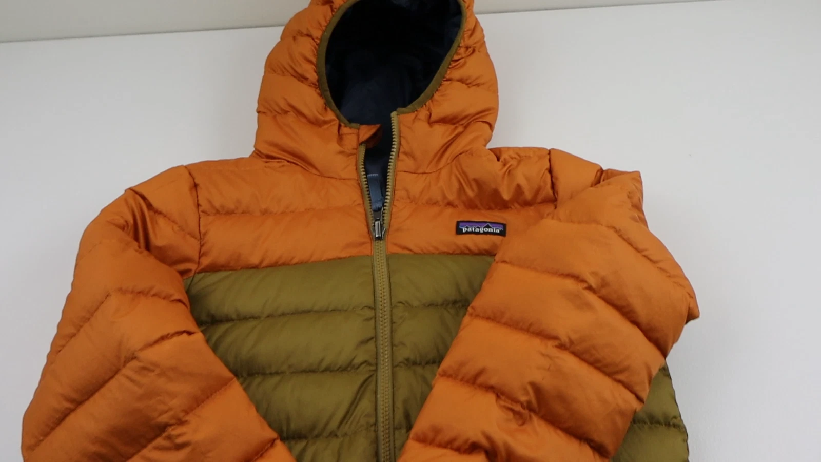 patagonia down insulated quilted striped jacket