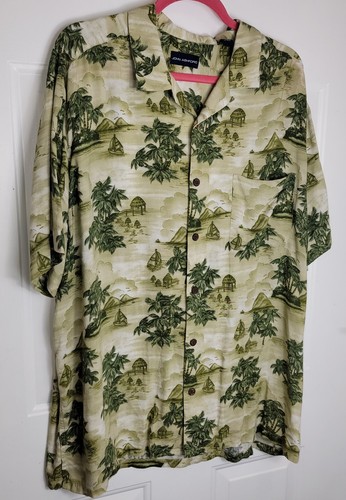 Mens John Ashford Green Short Sleeve Button Shirt XL