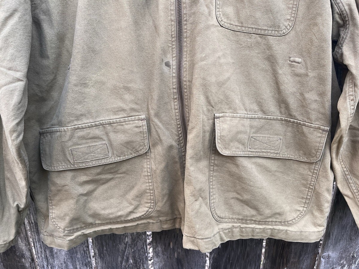 Rare 90s VTG DKNY Canvas Zip Duck Hunting Chore Coat Work