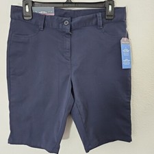 Nautica Junior Skinny Bermuda Uniform Shorts Navy Blue Size 9 NWT