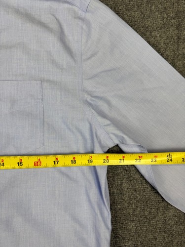 UNTUCKit Camicia Uomo Taglia S Manica Lunga Cotone Bottoni Blu Antirughe - Foto 5 di 9