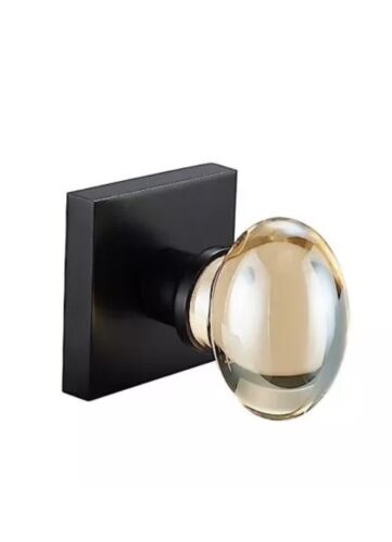 Champagne Gold Oval Crystal Knobs- Interior Modern Door Passage - Picture 2 of 9