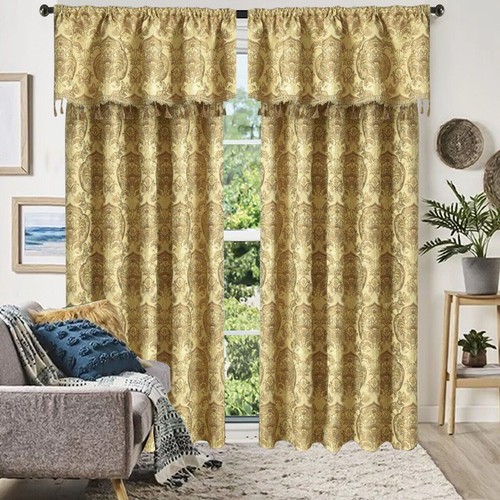 Nuevo Moderno Listo Lápiz Jacquard Plisado Georgia Par Cortina Pelmet Cortina Cortina Atado hacia atrás - Imagen 7 de 44