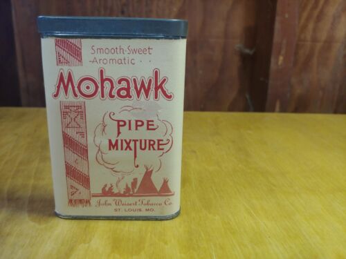 Vintage Mohawk Pipe Mixture Smoking Tobacco Vertical Pocket Tin - EMPTY - Picture 6 of 9