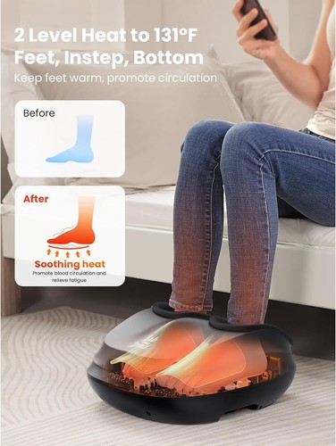 Bob and Brad Shiatsu Foot Massager with Heat and Remote Legs Blood Circulation - Picture 4 of 9