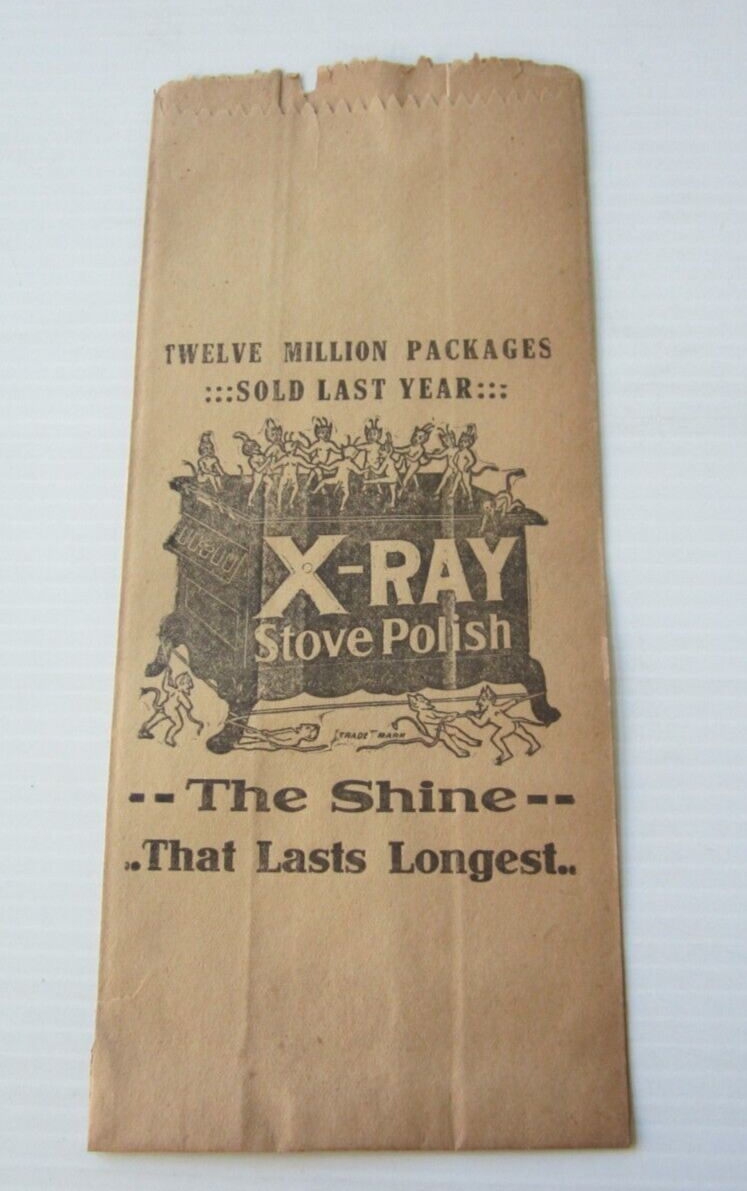 Old Vintage - X-RAY STOVE POLISH - Advertising BAG - Dancing
