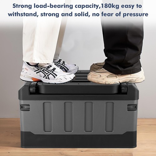 Car Cargo Storage Box Vehicle Trunk Organizer Tray Collapsible Foldable PP 60L - Picture 8 of 10