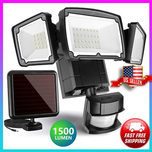 Solar Lights Outdoor Super Bright LED Solar Motion Sensor Lights 1500LM 5000K Solar Lights Outdoor Super Bright LED Solar Motion Sensor Lights 1500LM 5000K