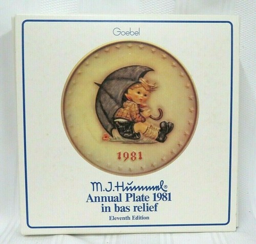 1981 Goebel HUMMEL Collector Plate ~ 11th Annual~ UMBRELLA BOY #274 ~ MIB - Picture 6 of 6