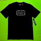 Karl Lagerfeld Men’s Short Sleeve T-Shirt Paris Medium Black w/Beige