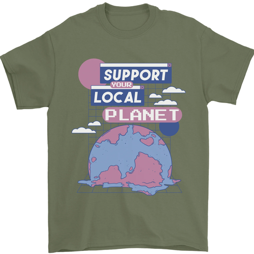 Apoya Tu Planeta Local Camiseta Para Hombre 100% Algodón - Imagen 30 de 96