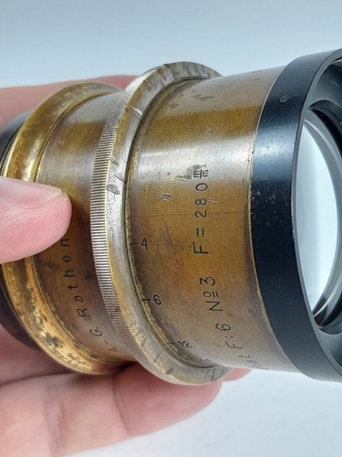 Emil Busch A.-G. Rathenow Portrat Aplanat F:6 no 3 F=280 mm Brass Lens - Picture 16 of 20