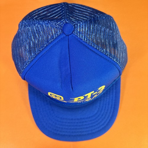 Vintage PT 3 Gas Richmond Kentucky Trucker Hat Snapback Ball Cap Blue Gold 80s - Picture 5 of 12