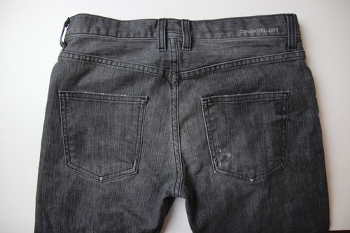 Current/Elliott Womens Black Distressed Denim Jeans Size 25 - 0 - Picture 4 of 6