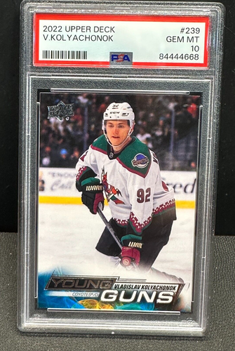 Vladislav Kolyachonok 2022-23 Upper Deck Young Guns Rookie RC #239 PSA 10 GEM MT - Picture 1 of 2