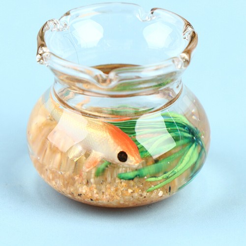 Dollhouse Miniature Glass Fish Tank Bowl Aquarium Doll House Home Ornament ~sf - Picture 5 of 14
