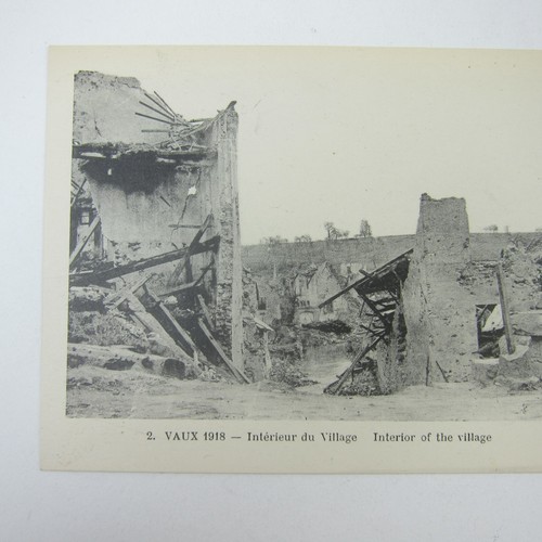 Postcard Vaux France 1918 Ruins of the Interior of the Village WWI Antique RARE - Picture 2 of 12