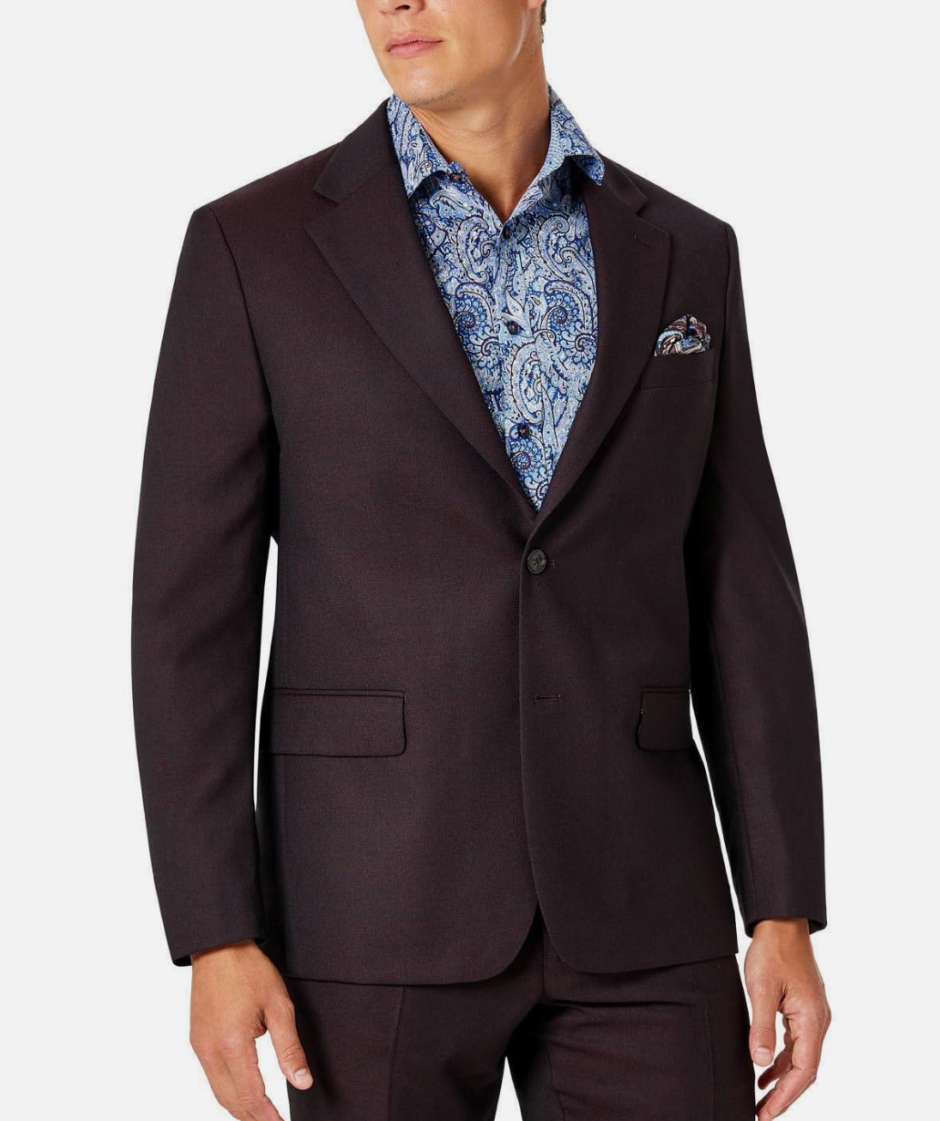 НОВЫЙ мужской пиджак из стрейчевой полушерстяной смеси классического кроя Tallia с бирками W, размер Sz 38, обычный