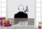 Wall Stickers Vinyl Decal Weapons Mafia Gangster Gun Killer (z1028)