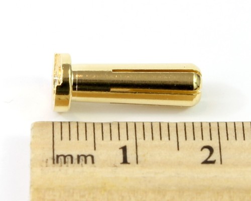 5mm Low Profile Gold Bullet Connectors Banana Plugs RC Lipo Battery Right Angle - Picture 5 of 10