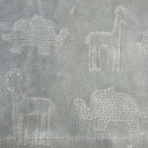Thro Jimco Gray Elephant Large Lovey Security Blanket Embossed Jungle 28x28 - Bild 4 von 6