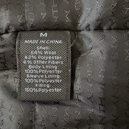 Marc Anthony Wool Blend Gray Bomber Zip Jacket Men's Sz M Charcoal Pockets Lined - Picture 4 of 13