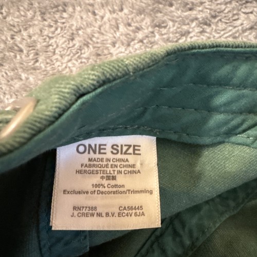 J.Crew Washed Green Mountains Baseball Cap Embroidered Adjustable Hat Men Unisex - Picture 8 of 12