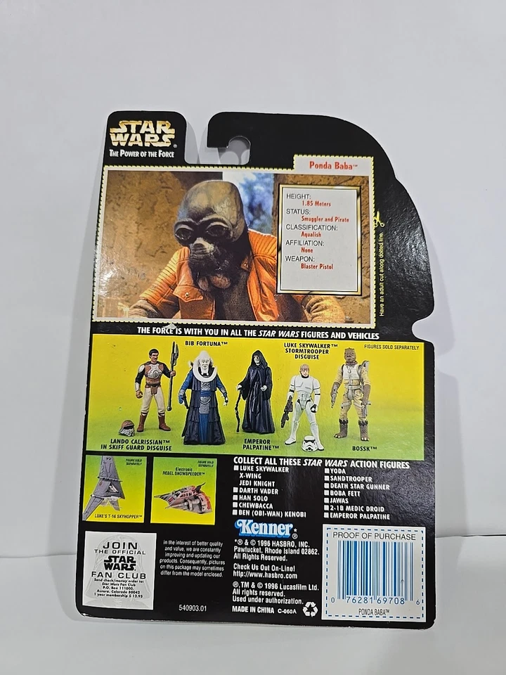 Star Wars POTF Lote de 4 Ponda Baba Princesa Leia Organa Lando Calrissian ASP-7 Foto 3 de 4