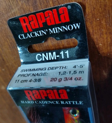 RAPALA CLACKIN MINNOW NUOVO CON SCATOLA MAI APERTO - Foto 6 di 10