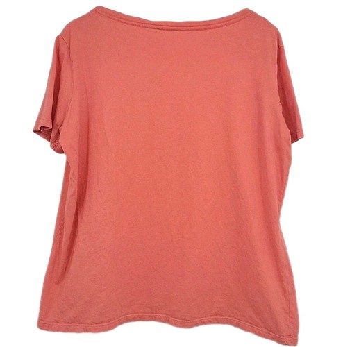 Margaritaville Womens T-Shirt Size XL Orange Parrot Script Round Neck Oversize - Picture 3 of 7