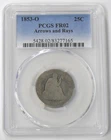 1853-O FR-02 ARROWS & RAYS SEATED LIBERTY (25c) QUARTER - SEE PICTURES