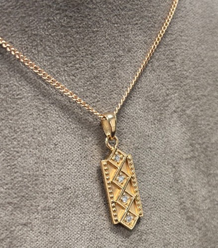 Ciondolo Clogau Gallese Oro 18ct 1854 Anniversario Diamante (22") Raro 750 - Foto 6 di 9