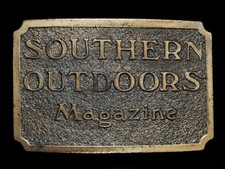 NE11116 VINTAGE 1982  SOUTHERN OUTDOORS MAGAZINE  GREAT AMERICAN BELT BUCKLE