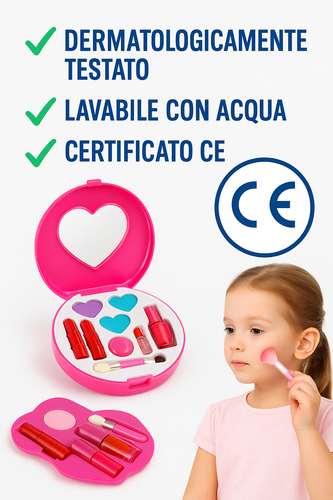 Trucchi Bambina Sirripo® – Lavabili, Certificati CE, Età 4-10 - Foto 3 di 12