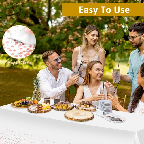 8Pcs Plastic Table Cover Waterproof Oil Resistant Table Cloth Decorative amqXL - Picture 3 of 21
