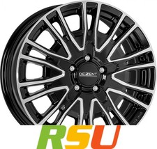 4x Dezent KE black/polished 7x17" ET33 LK5 130 ML 84.1 Alufelgen 17 Zoll