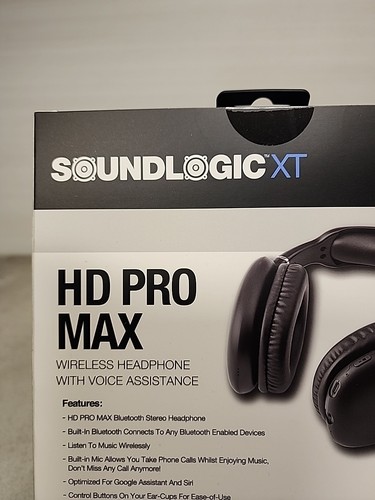 U8 Soundlogic XT HD PRO MAX Wireless Kopfhörer mit Sprachunterstützung Schwarz Bt51 - Bild 7 von 14