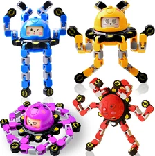 4Pcs Transformable Fidget Spinners for Kids Fidget Toys Teens Adults Sensory Toy